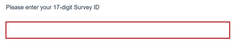 CVSHealthSurvey.com 17-digit survey ID entry field